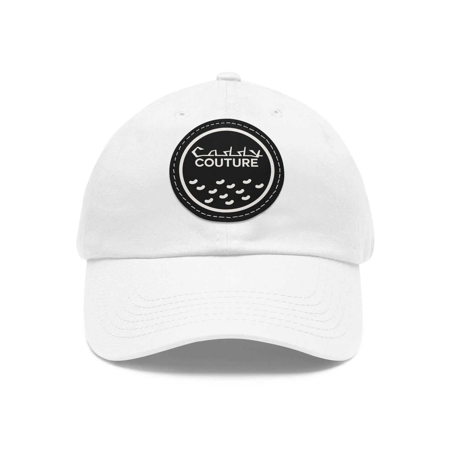 Caddy Couture Dad Hat with Leather Patch