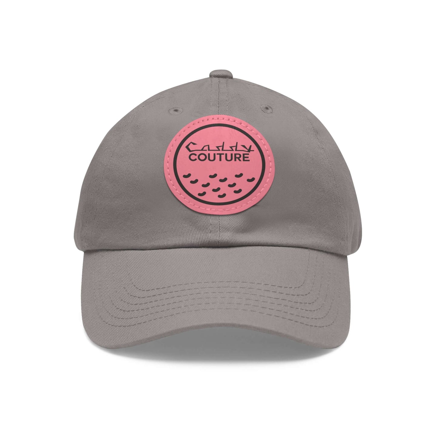 Caddy Couture Dad Hat with Leather Patch