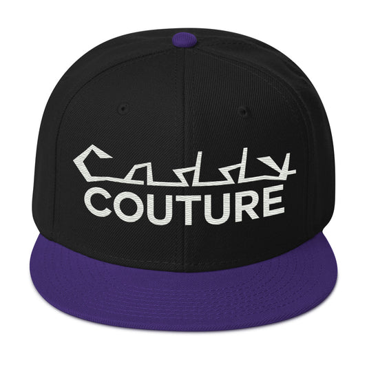 Caddy Couture Snapback Hat - Black and Purple